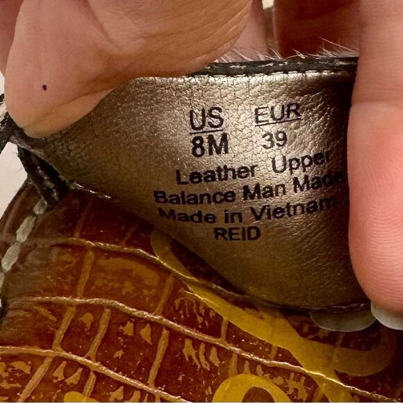 Sam Edelman Reid calf hair zebra print slide wedge sandals Size 8 - Picture 6 of 7